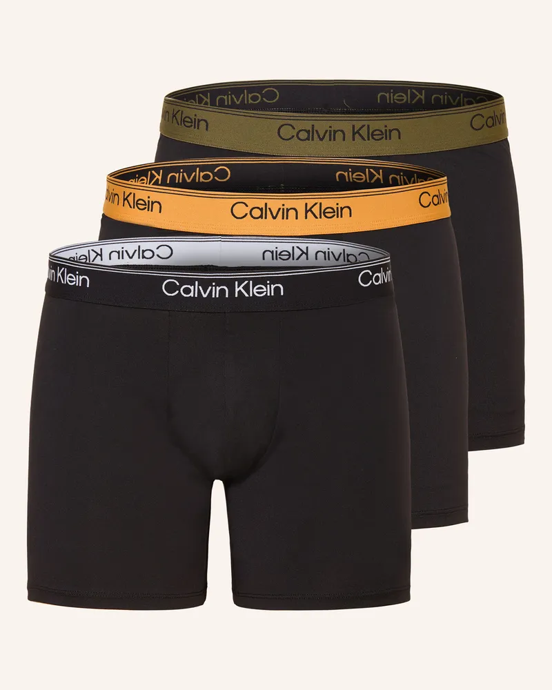 Calvin Klein 3er-Pack Boxershorts Microfiber Stretch schwarz Schwarz