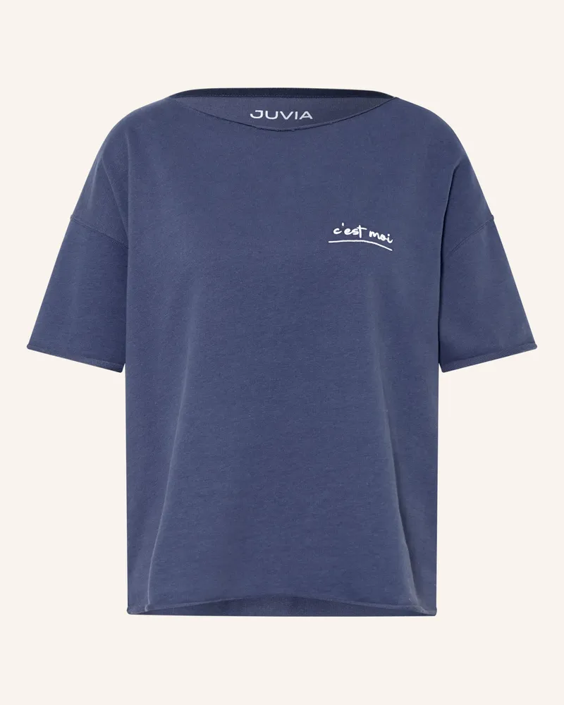 Juvia Sweatshirt Kaya Mit 3/4-Arm blau Dunkelblau