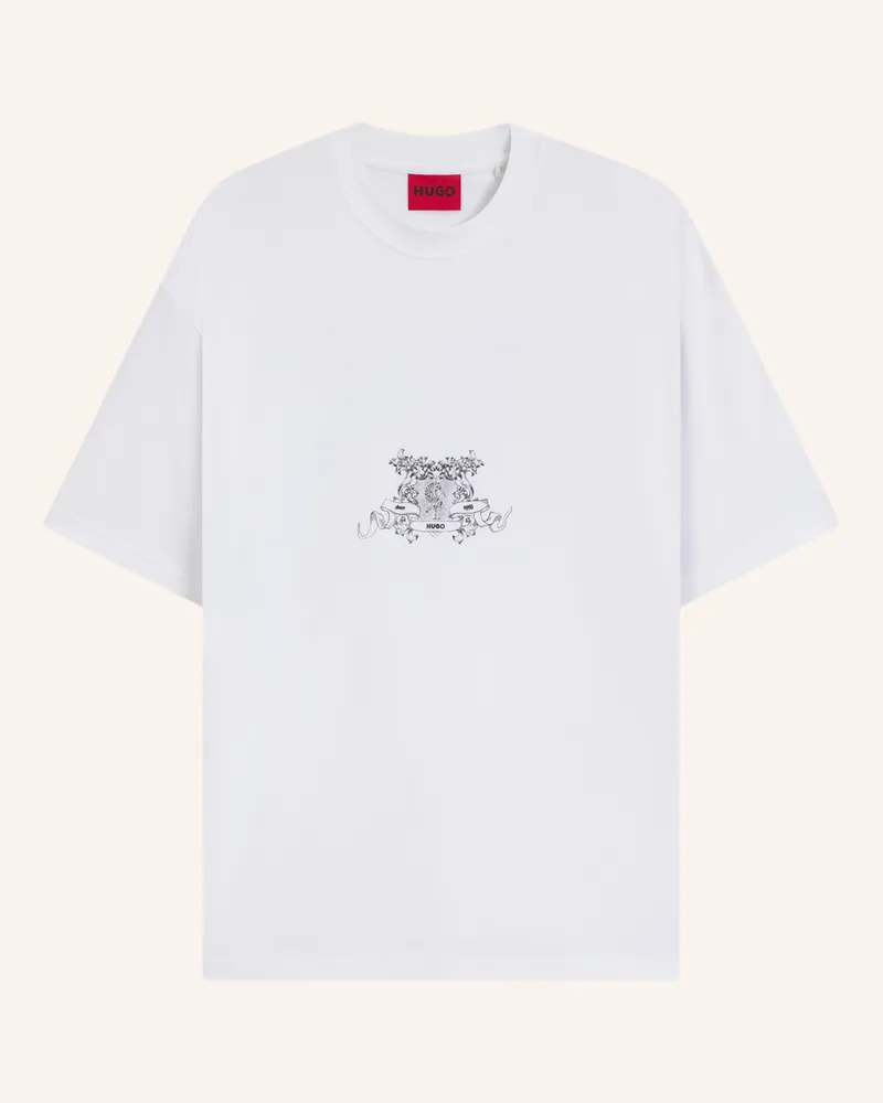 HUGO BOSS T-Shirt DUARMS Oversize Fit Weiss
