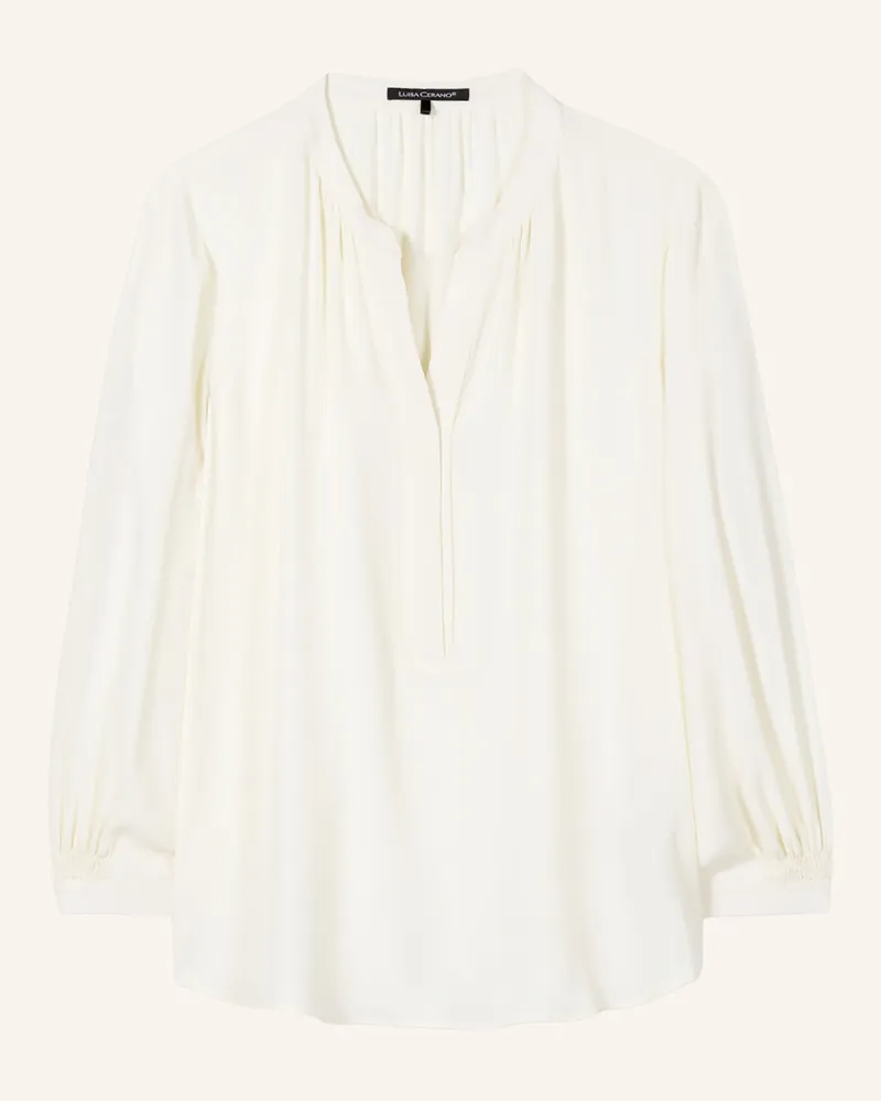 Luisa Cerano Blusenshirt Mit Seide weiss Creme