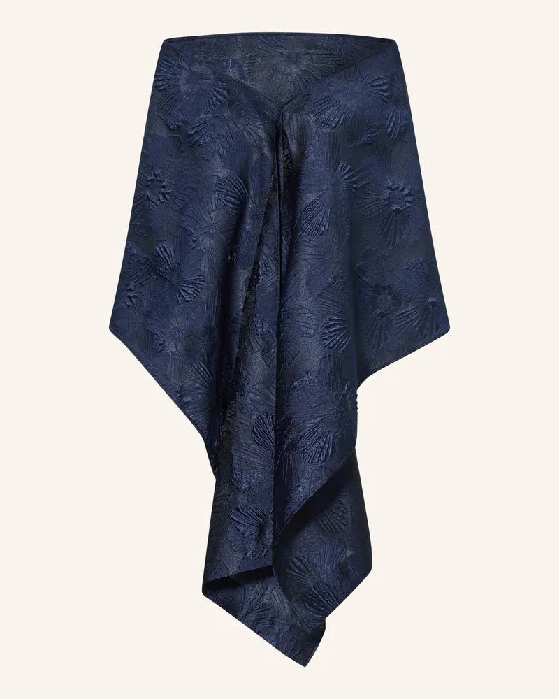 Talbot Runhof Jacquard-Stola blau Dunkelblau
