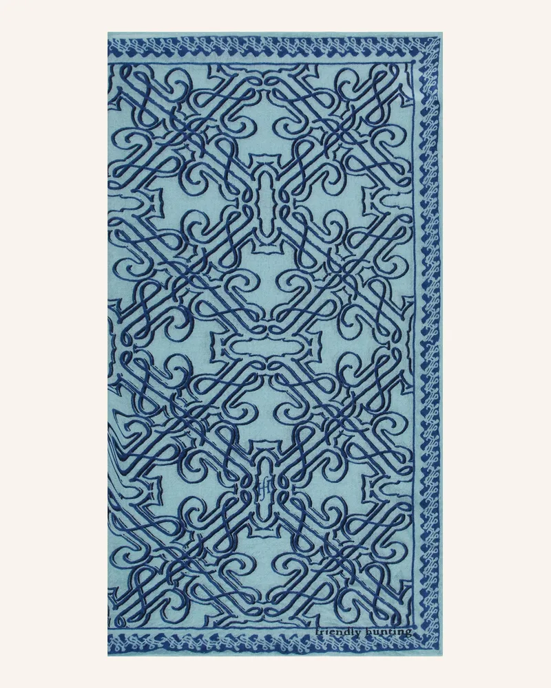 Friendly Hunting Cashmere-Tuch blau Türkis
