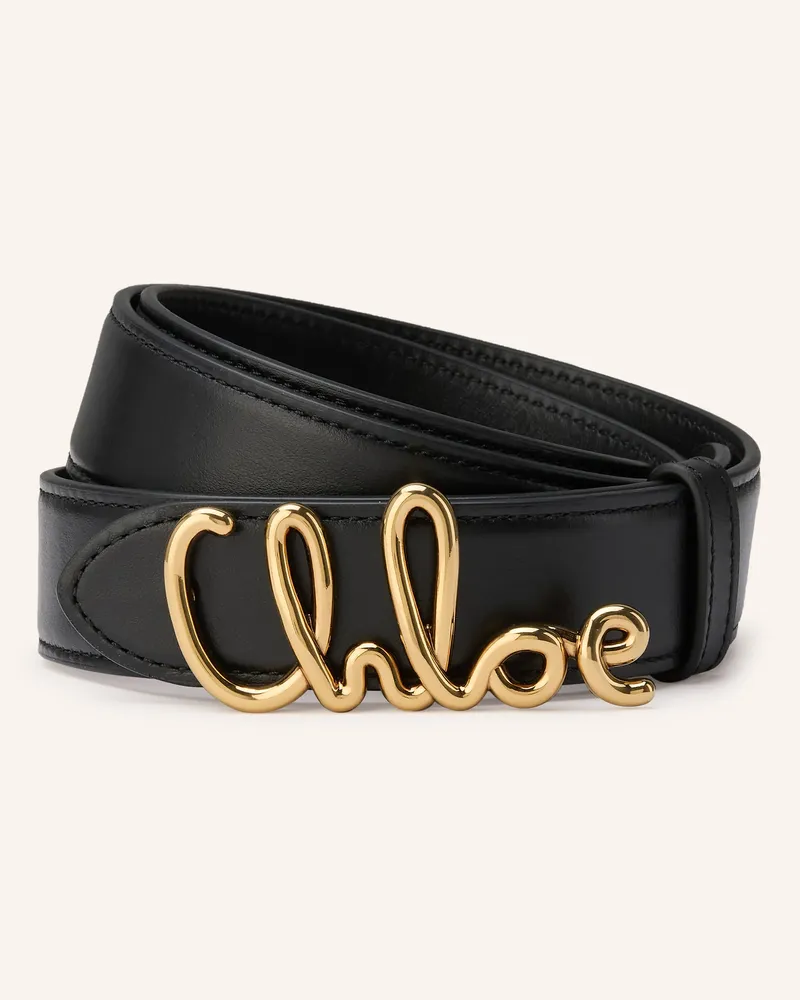 Chloé Ledergürtel schwarz Schwarz