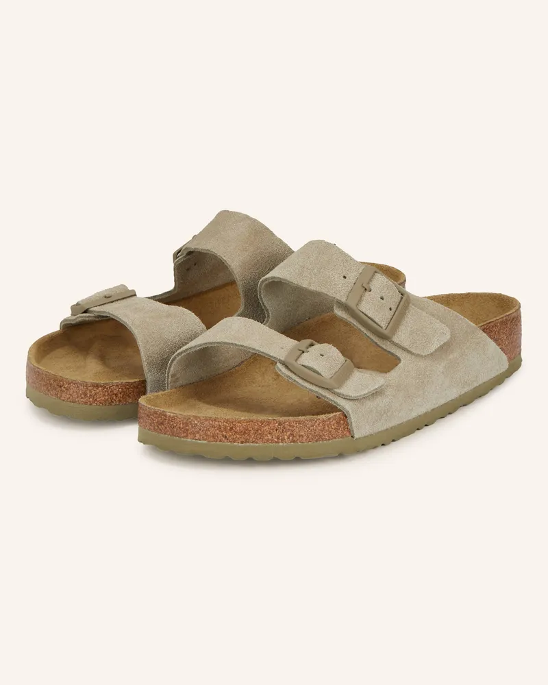 Birkenstock Pantoletten Arizona gruen Hellbraun