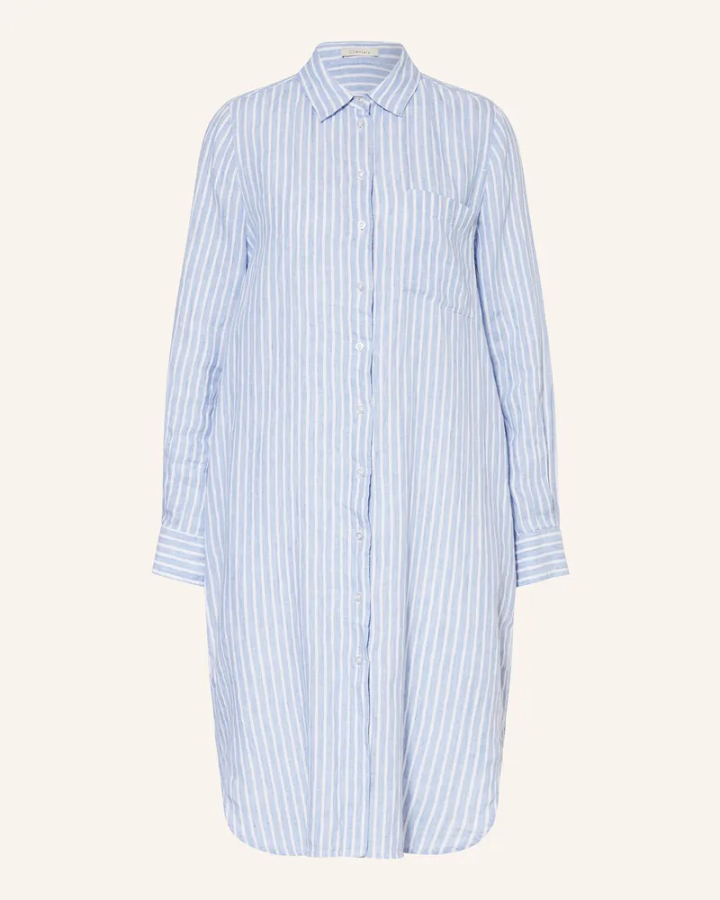 lilienfels Hemdblusenkleid aus Leinen Blau