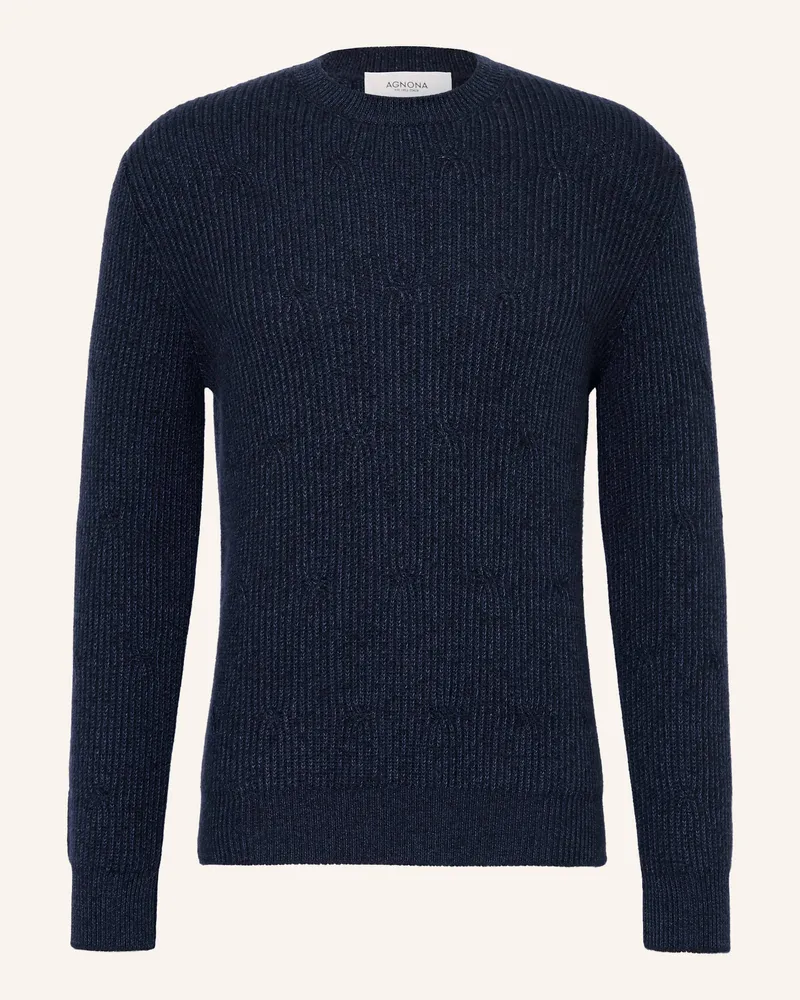 AGNONA Pullover mit Cashmere Dunkelblau