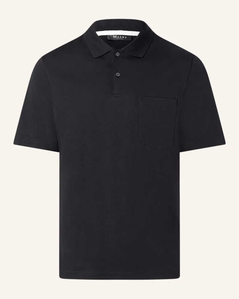 Maerz Jersey-Poloshirt Dunkelblau