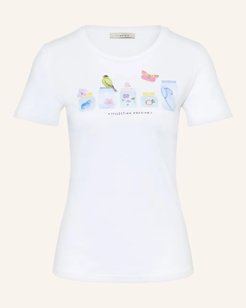 lilienfels T-Shirt Mit Schmucksteinen weiss Creme