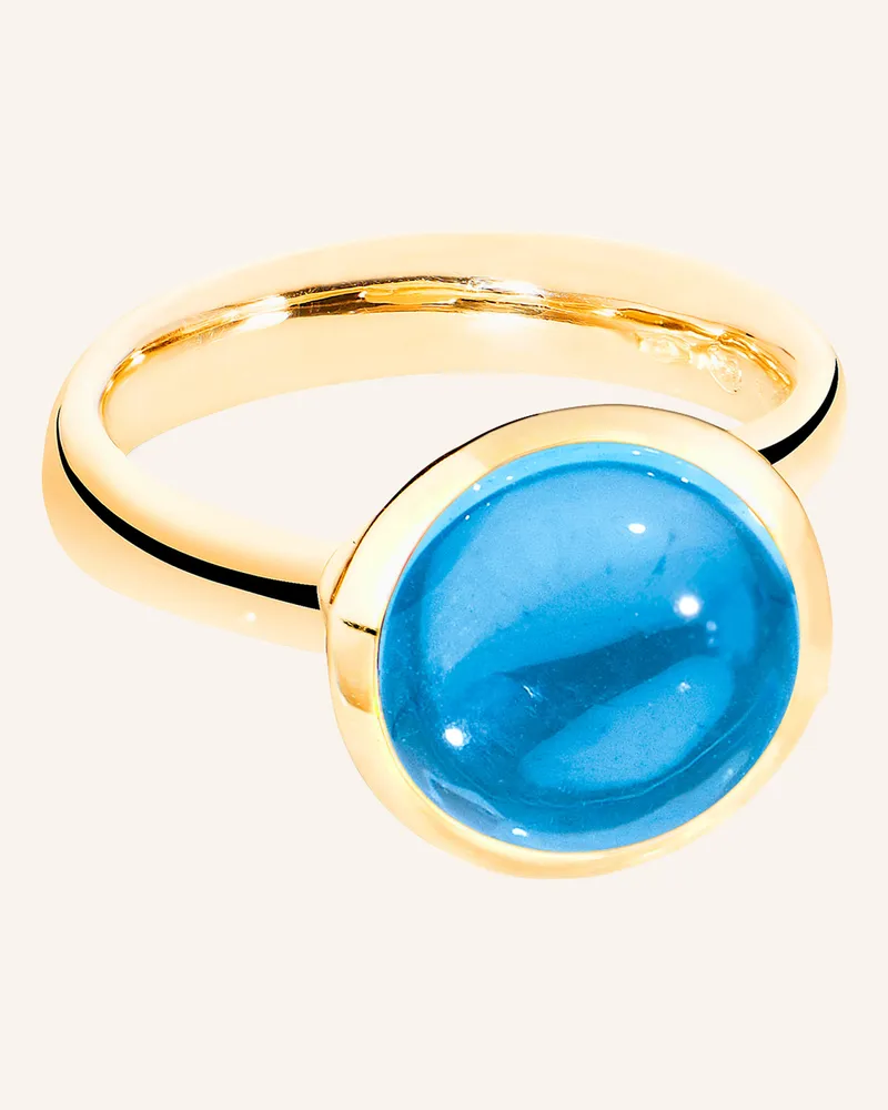 TAMARA COMOLLI Ring RING BOUTON LARGE SWISS TOPAZ aus 18K Gelbgold mit Swiss Topas Gold
