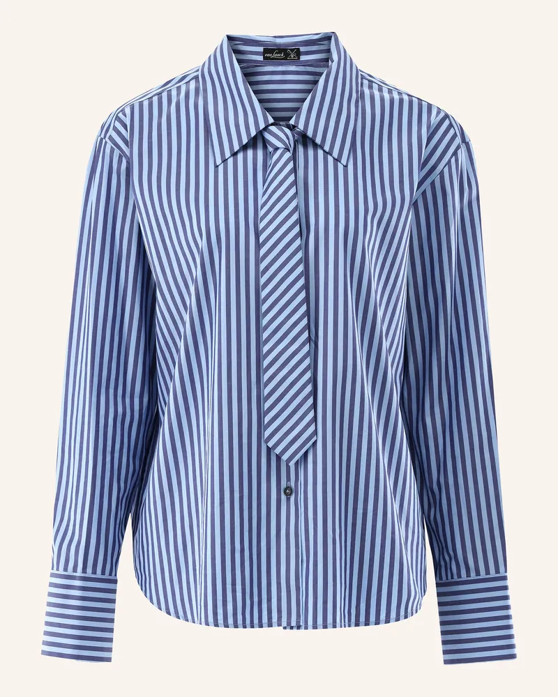 van Laack Hemdbluse Vl-Besede-Tie Mit Abnehmbarer Krawatte blau Blau