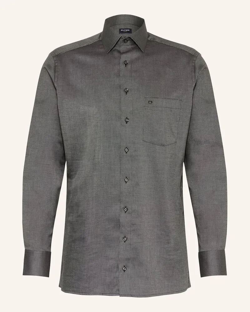 Olymp Hemd Luxor Modern Fit silber Schwarz