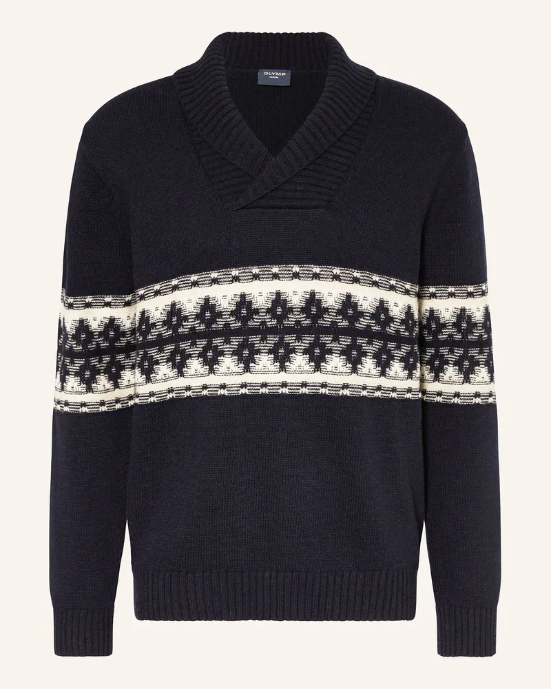 Olymp Pullover blau Dunkelblau