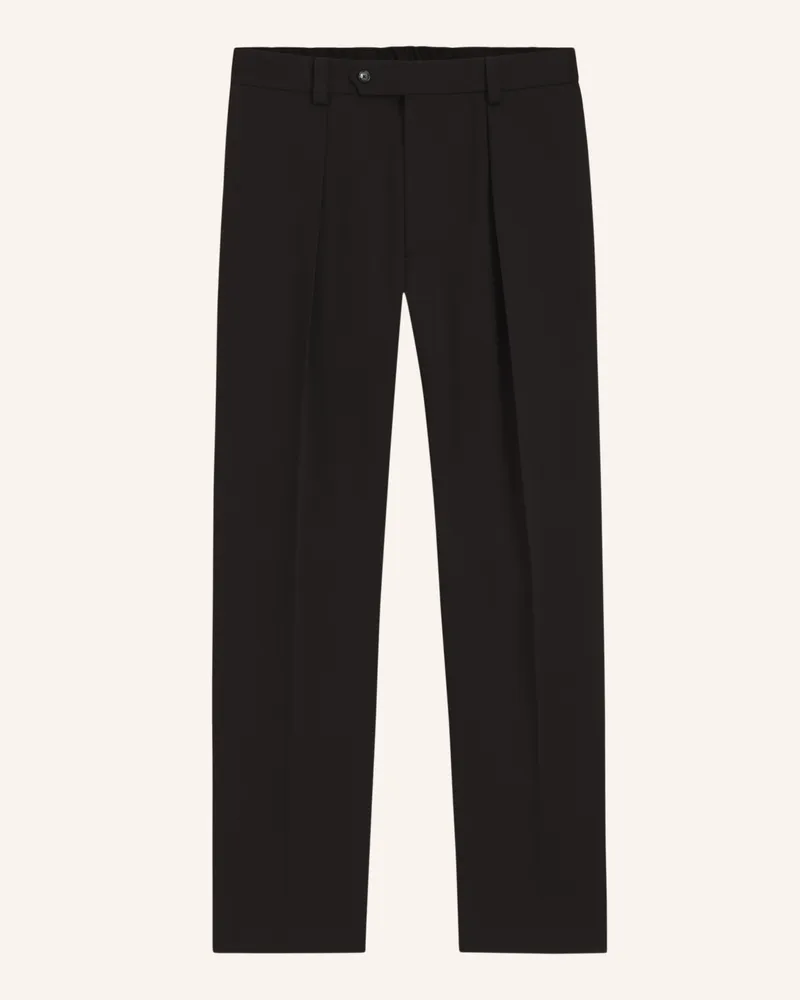 HUGO BOSS Business Hose TROUSERS-252_DB Relaxed Fit Braun