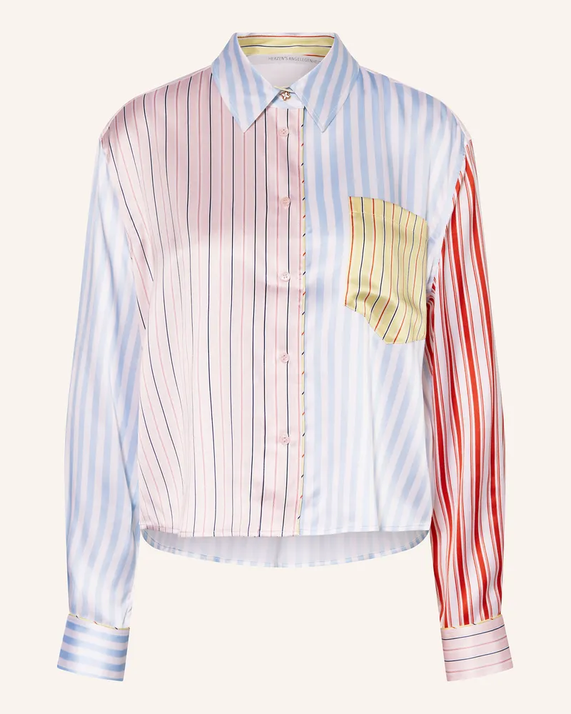 Herzen's Angelegenheit Hemdbluse aus Seide Hellrosa