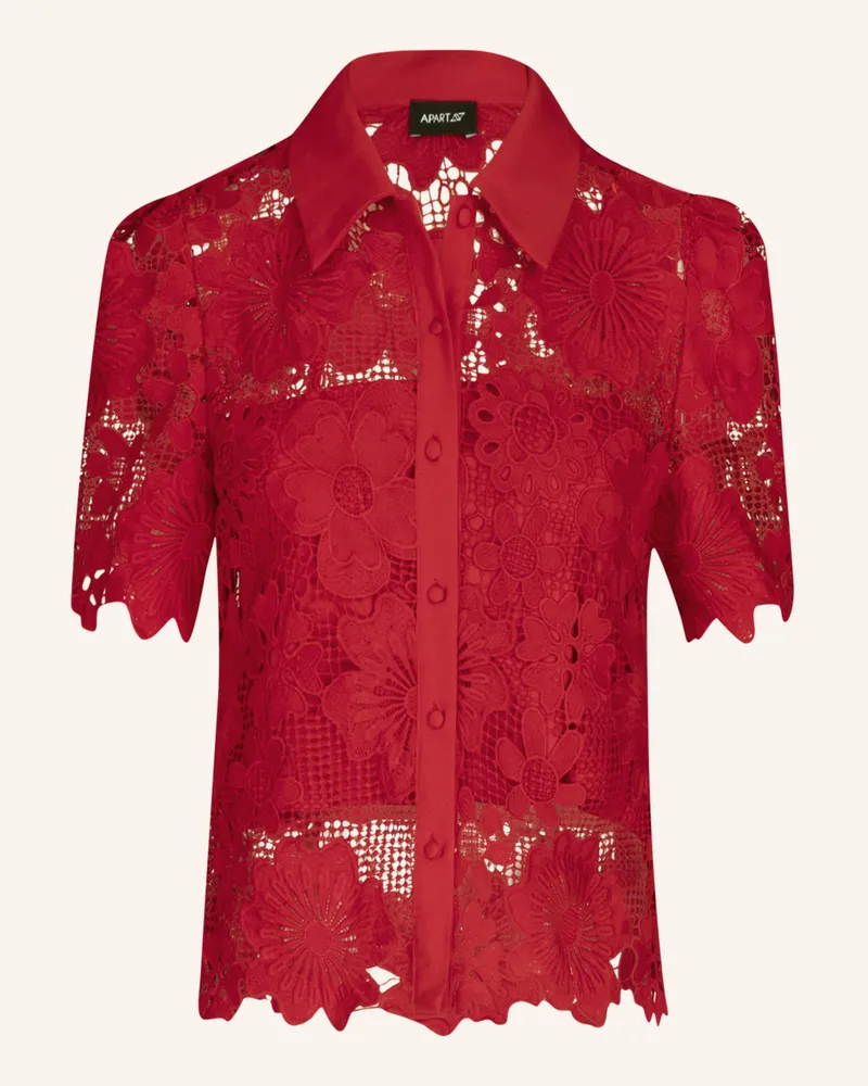 Apart Spitzenbluse Rot