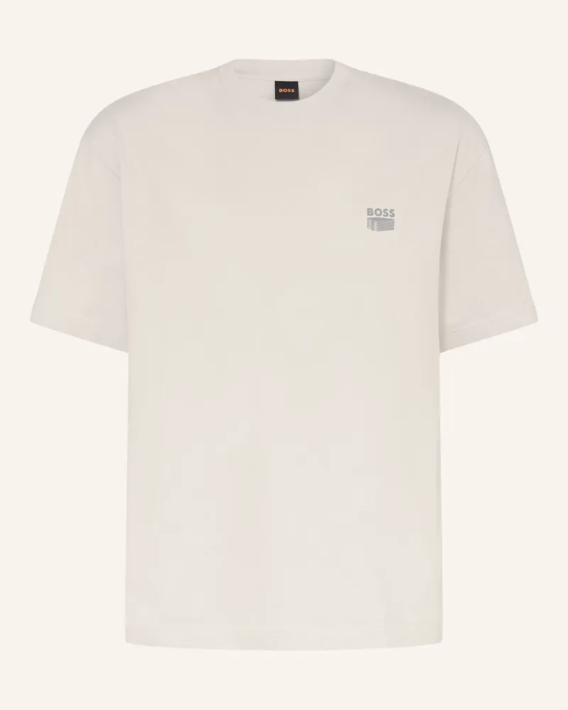 HUGO BOSS T-Shirt Brutalism grau Hellgrau