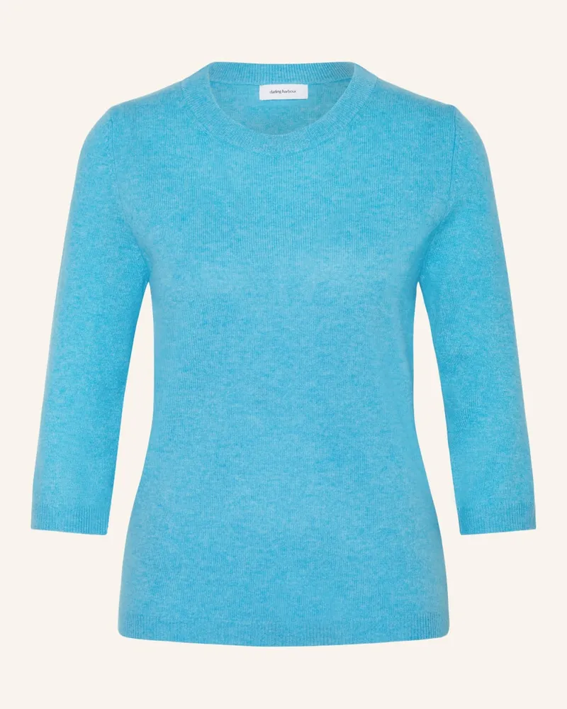 Darling Harbour Cashmere-Pullover mit 3/4-Arm Blau