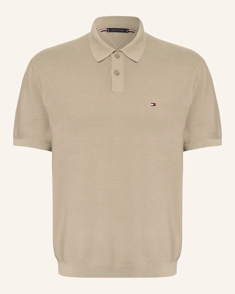 Tommy Hilfiger Piqué-Poloshirt Hellbraun