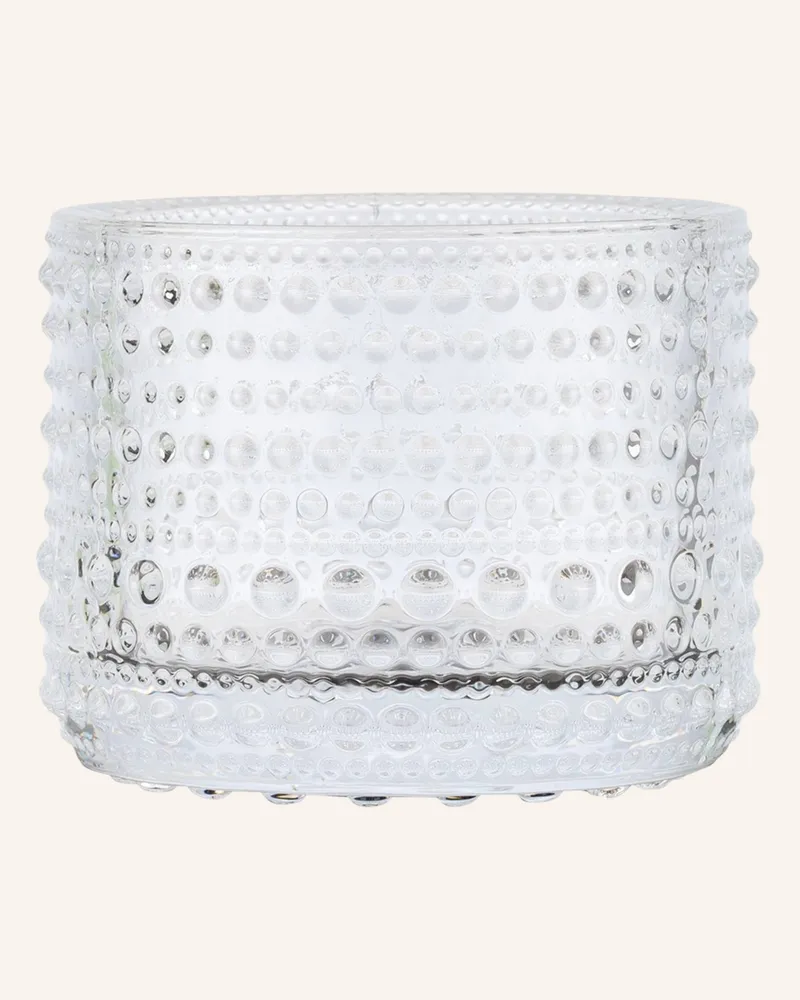 iittala Teelichthalter Kastehelmi weiss Grau
