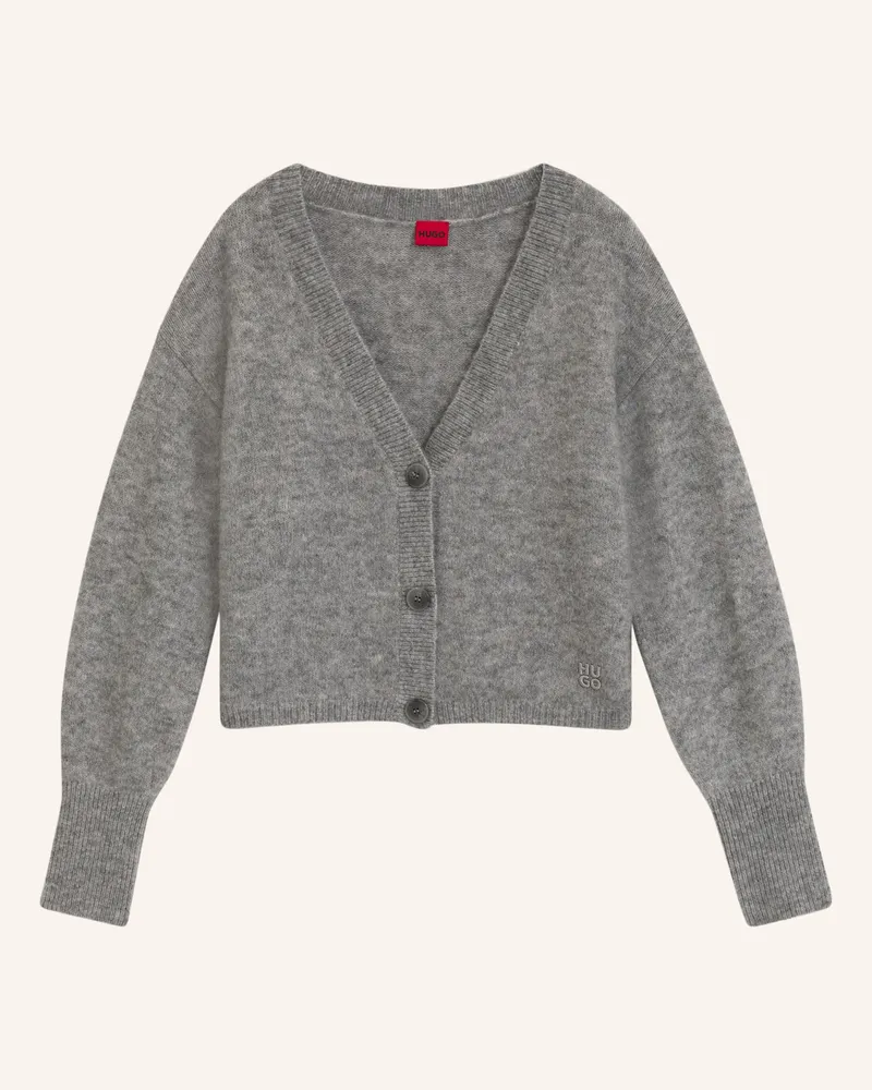 HUGO BOSS Strickjacke Sirala Relaxed Fit grau Grau
