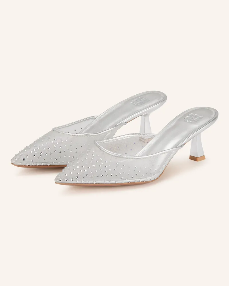 Riani Mules mit Schmucksteinen Silber