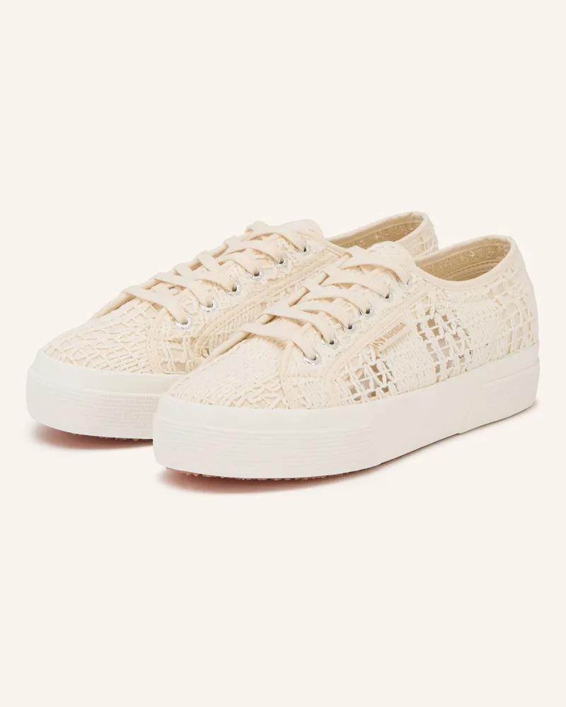 Superga Sneaker 2740 Platform Crochet beige Ecru