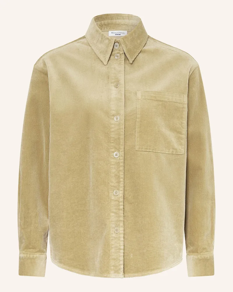 Marc O'Polo Cord-Overshirt Hellgrün