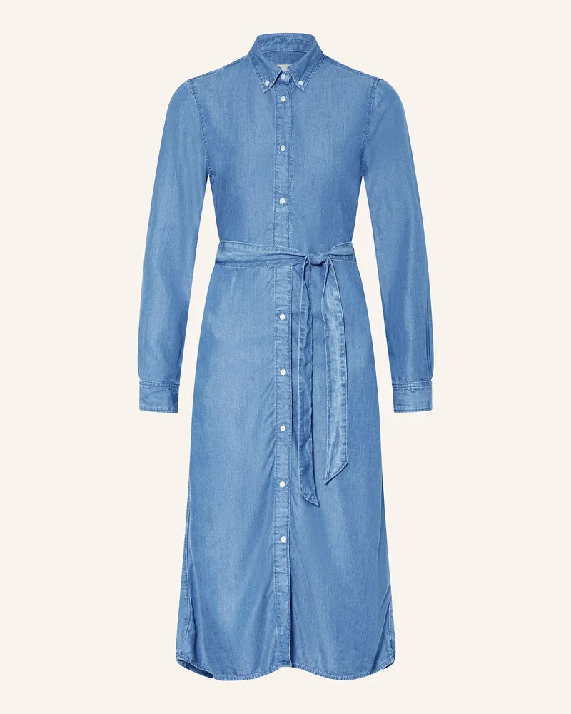 Gant Hemdblusenkleid in Jeansoptik Blau