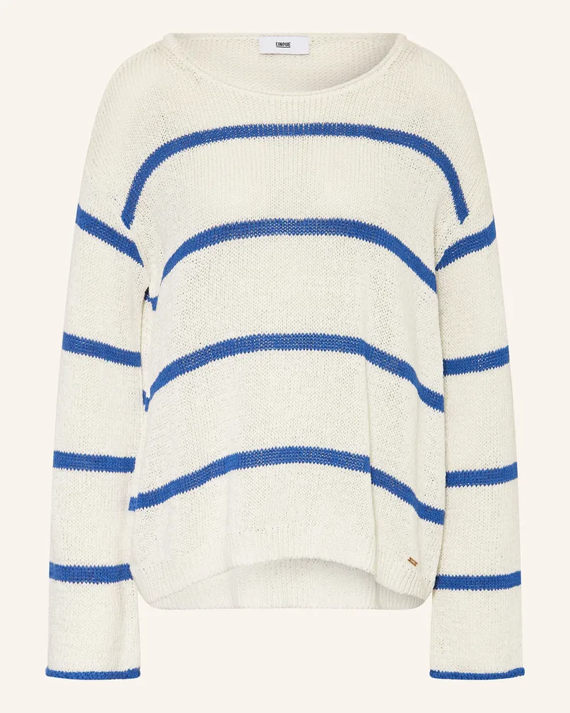 cinque Pullover Cilivia Mit Leinen weiss Blau