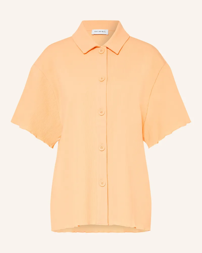 OH APRIL Hemdbluse Fleur Aus Jersey orange Hellorange