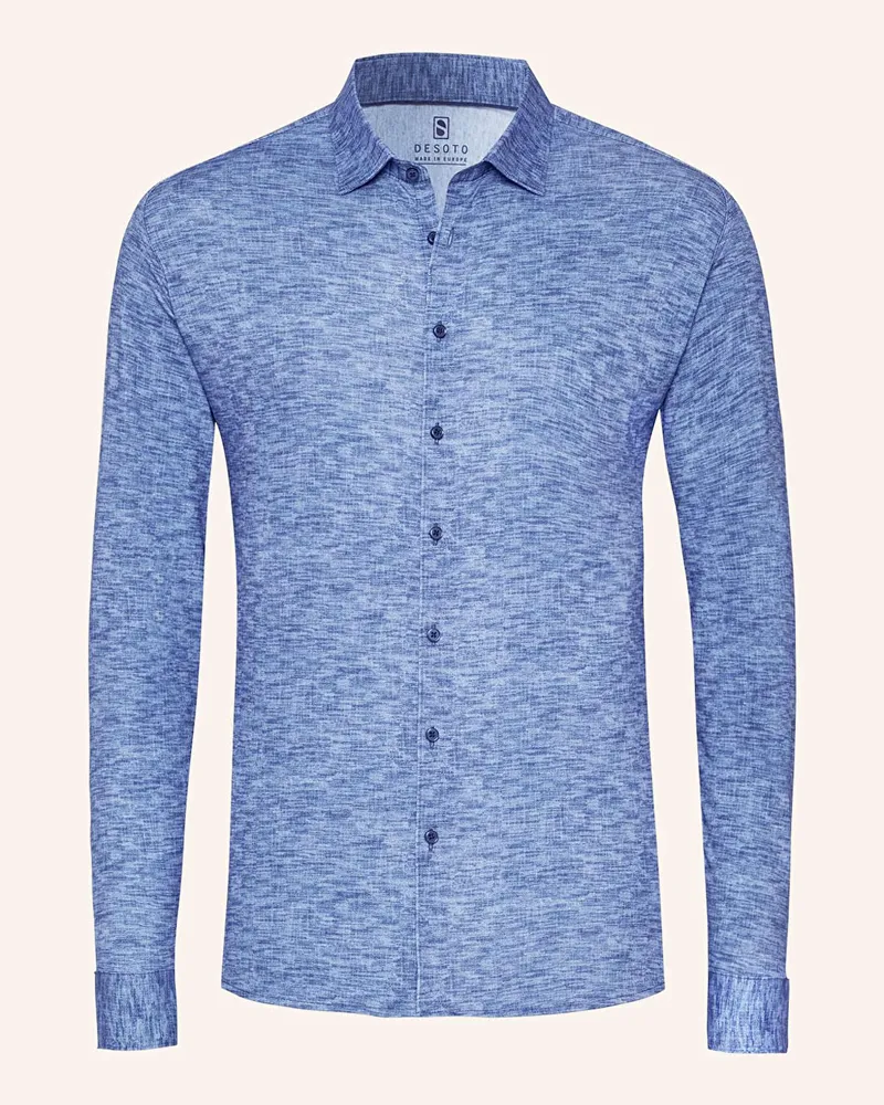 DESOTO Jerseyhemd Slim Fit Blau