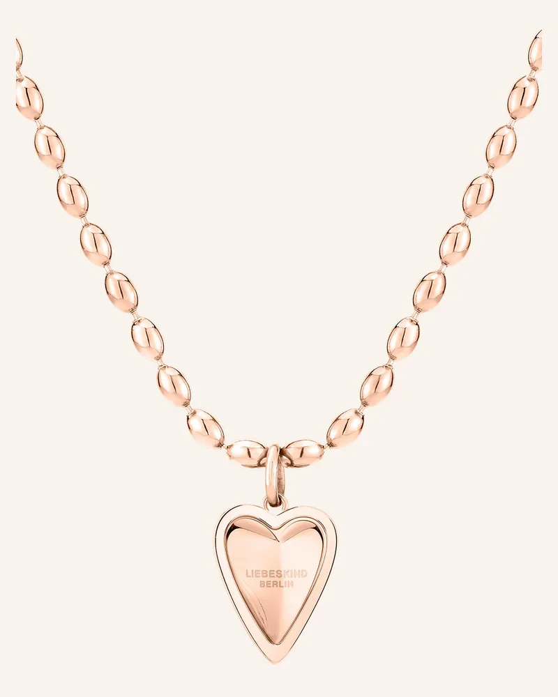 Liebeskind Halskette  Aus  Edelstahl rosegold Roségold