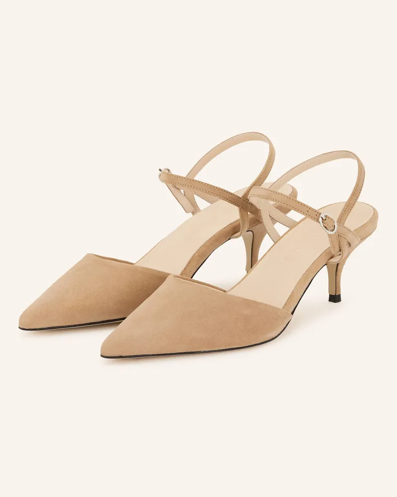 Mrs & HUGS Slingpumps beige Hellbraun
