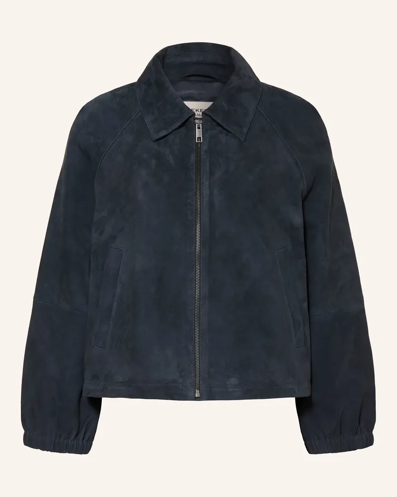 Max Mara Lederjacke Zuppa blau Dunkelblau