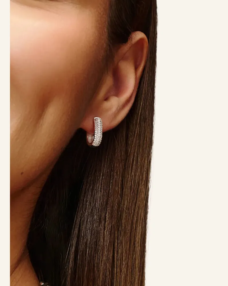 POMPIDOU Ohrringe CHLOE MINI PAVé by GLAMBOU Silber