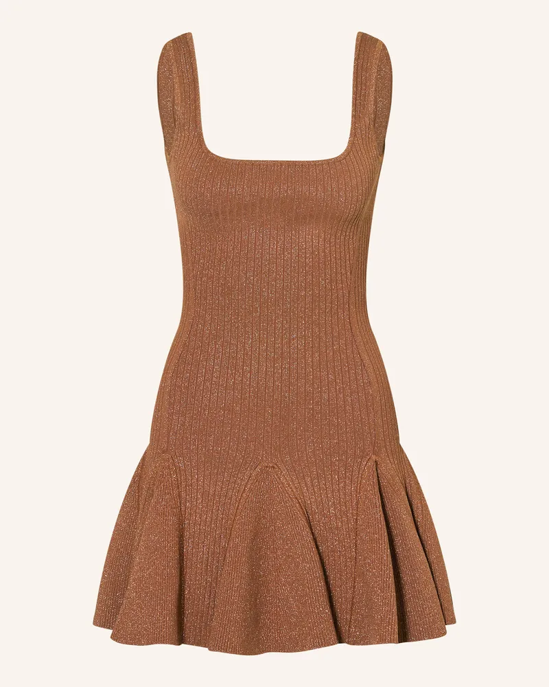 Retrofête Cocktailkleid MATSON mit Glitzergarn Cognac