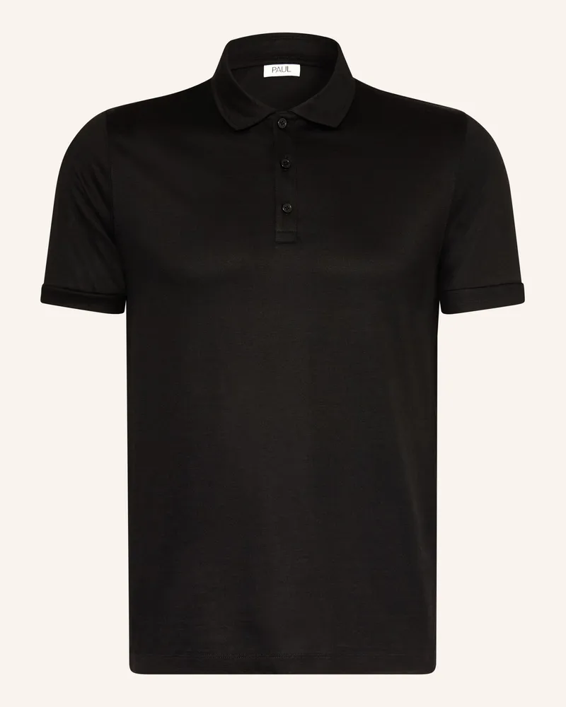 paul Jersey-Poloshirt Schwarz