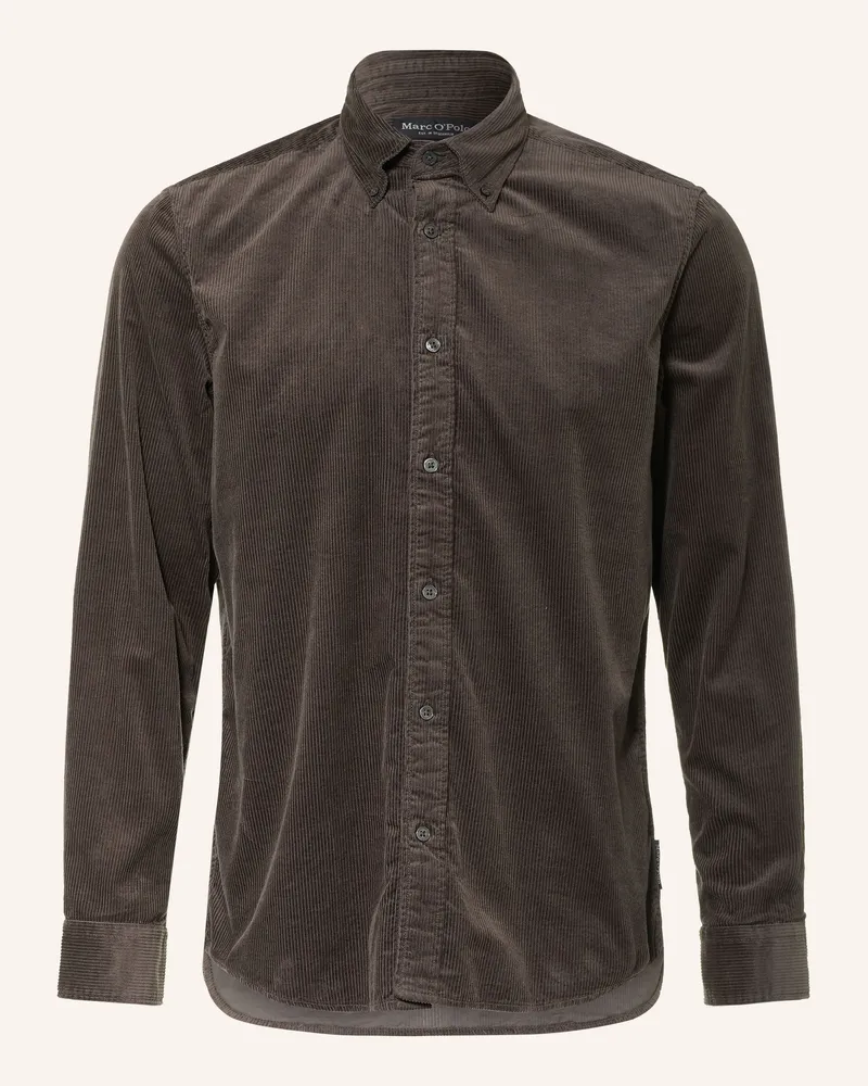 Marc O'Polo Cordhemd Regular Fit braun Taupe