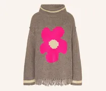 Oversized-Pullover mit Glitzergarn