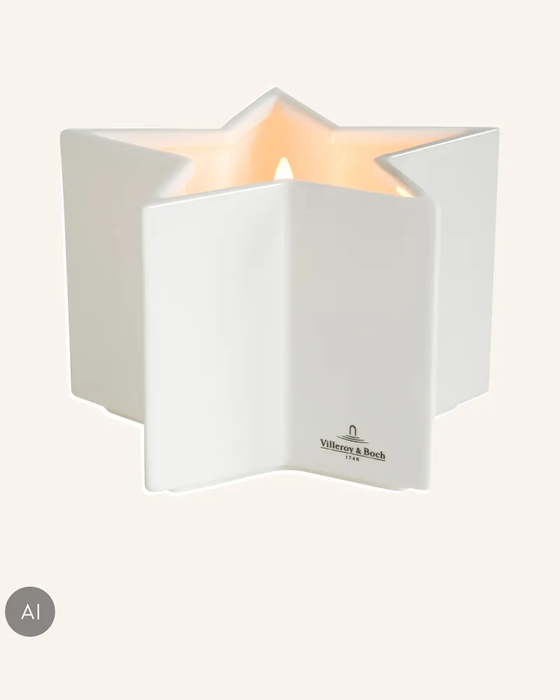Villeroy & Boch Led Kerze Luzern M weiss Weiss