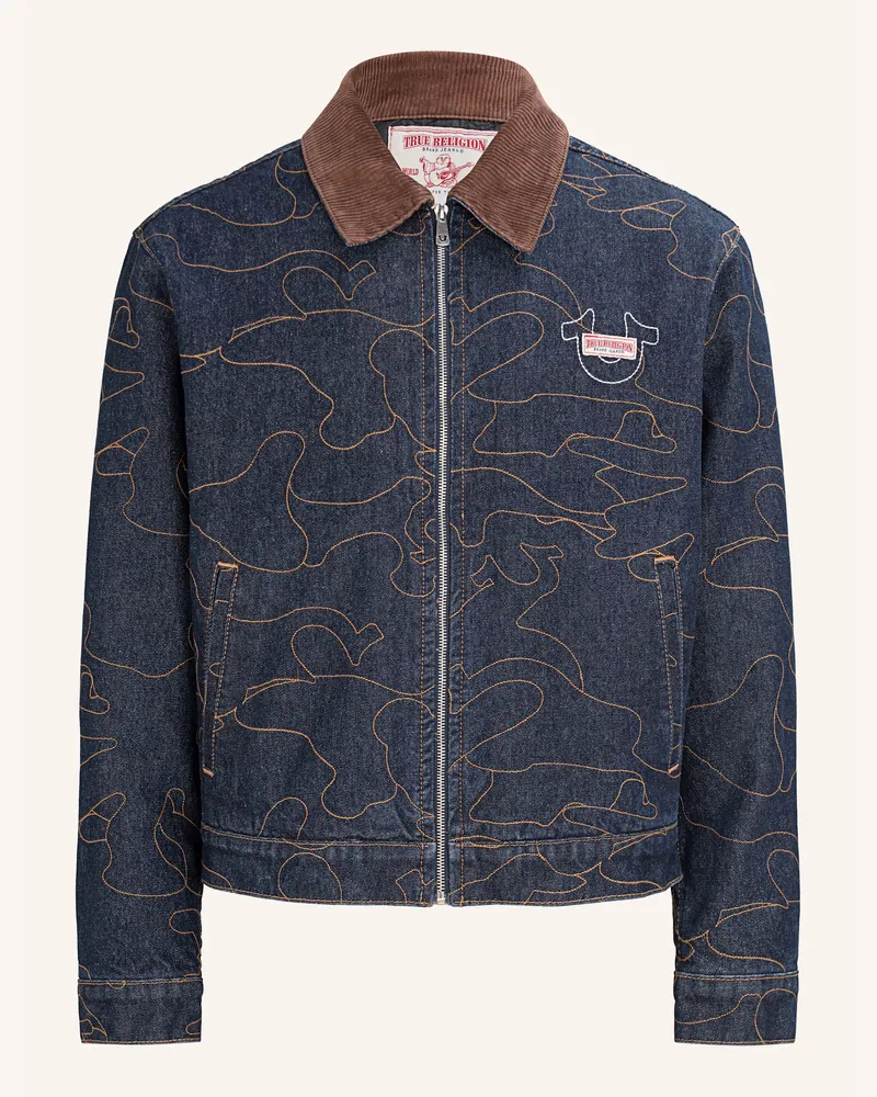 True Religion Jeansjacke Oversized Blau