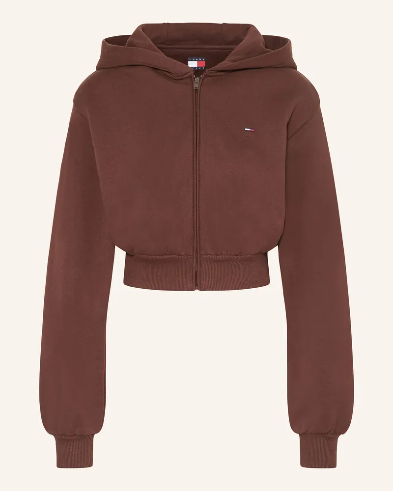 Tommy Hilfiger Cropped-Sweatjacke braun Braun
