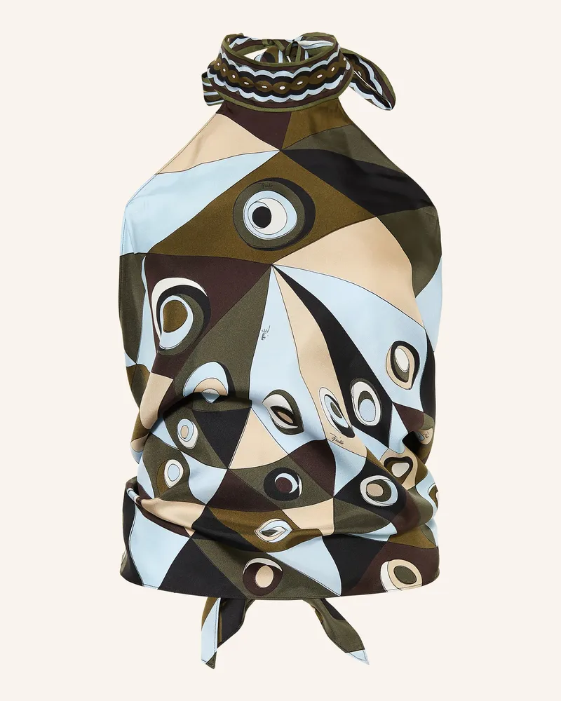 Emilio Pucci Seidentop gruen Oliv