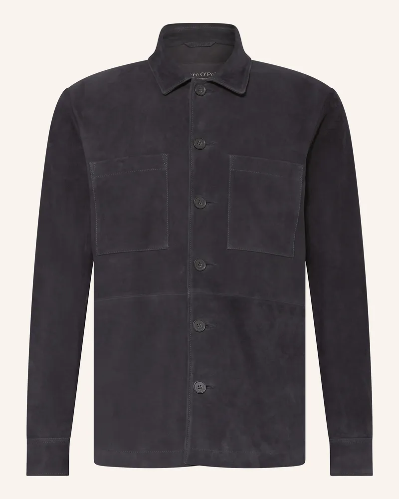 Marc O'Polo Lederjacke Dunkelblau