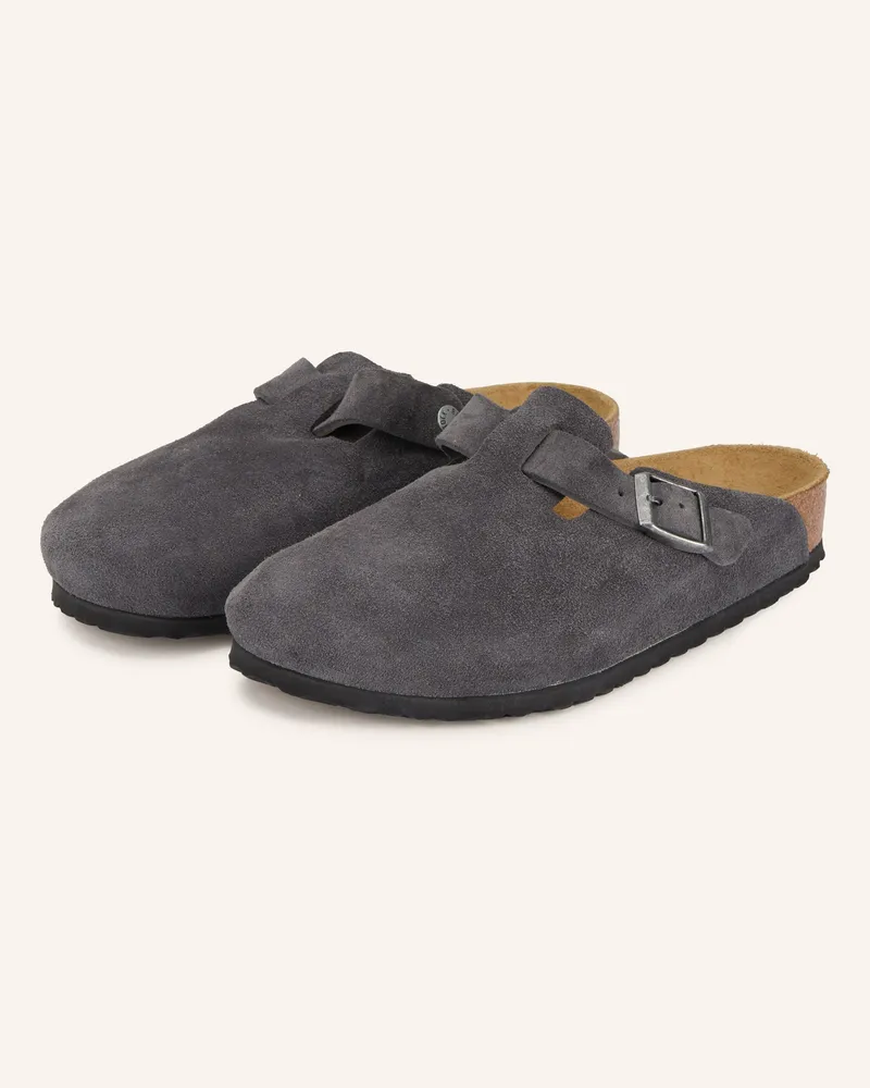 Birkenstock Pantoletten Boston blau Dunkelgrau