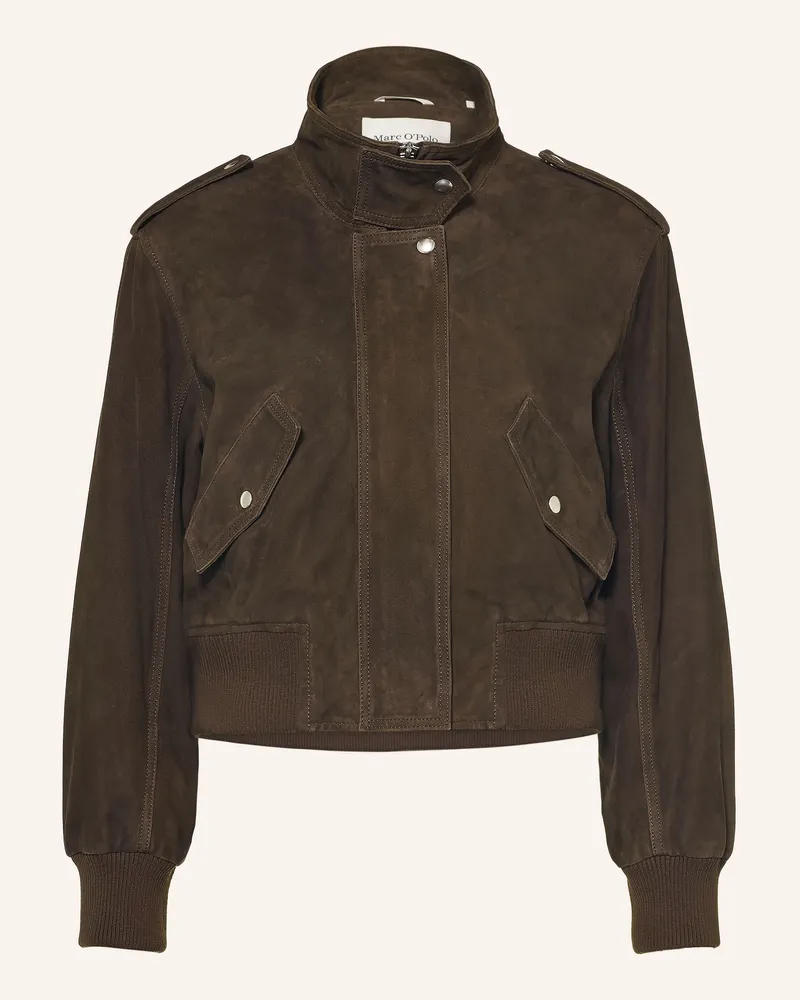 Marc O'Polo Lederjacke braun Dunkelbraun
