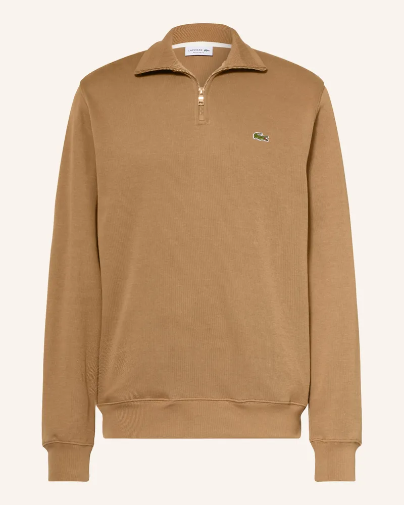 Lacoste Sweat-Troyer braun Camel