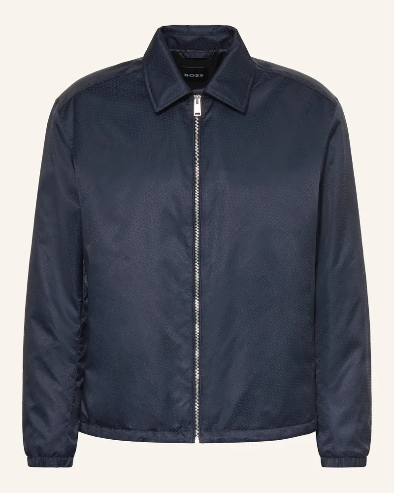 HUGO BOSS Jacquard-Blouson CRESTELL Dunkelblau