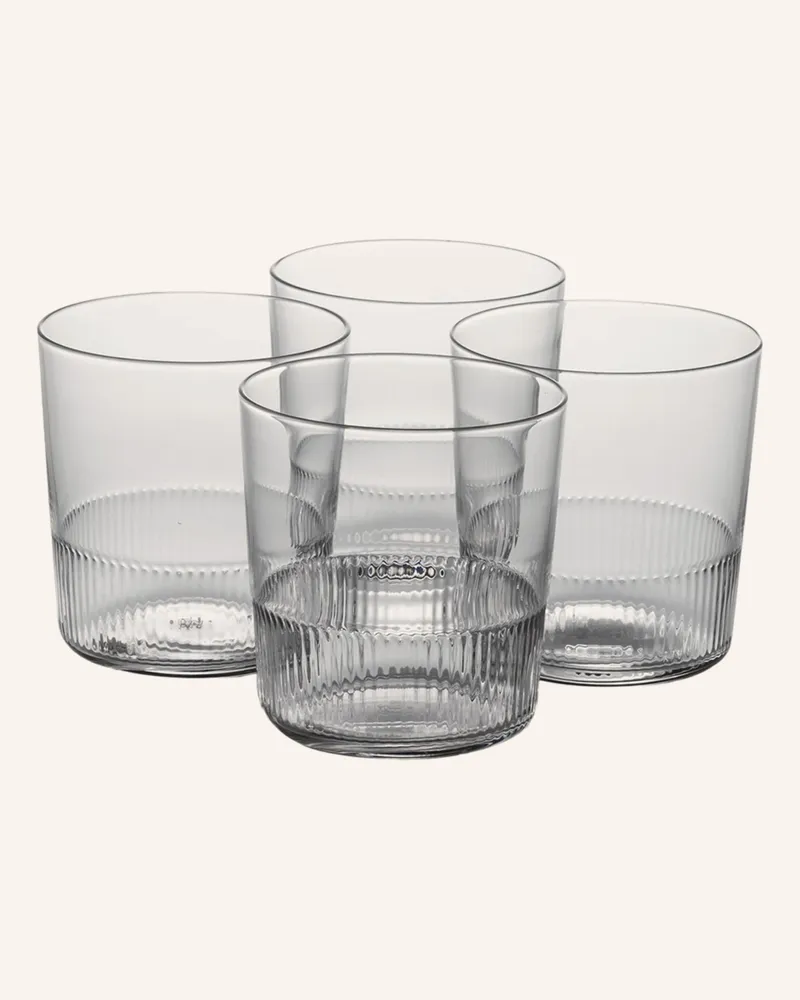 Marc O'Polo 4er-Set Trinkgläser Moments Medium transparent Weiss