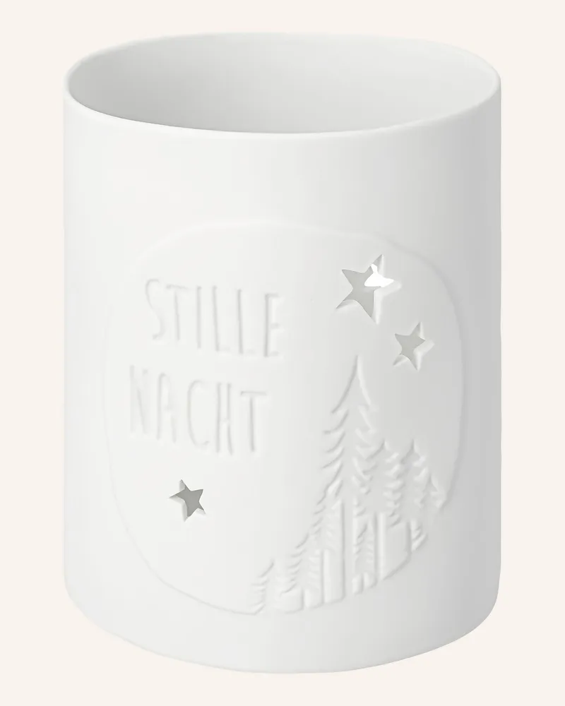 räder Teelichthalter Stille Nacht weiss Weiss